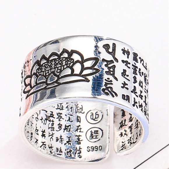 Sterling Silver Lotus Flower Ring - Picture 4 of 6